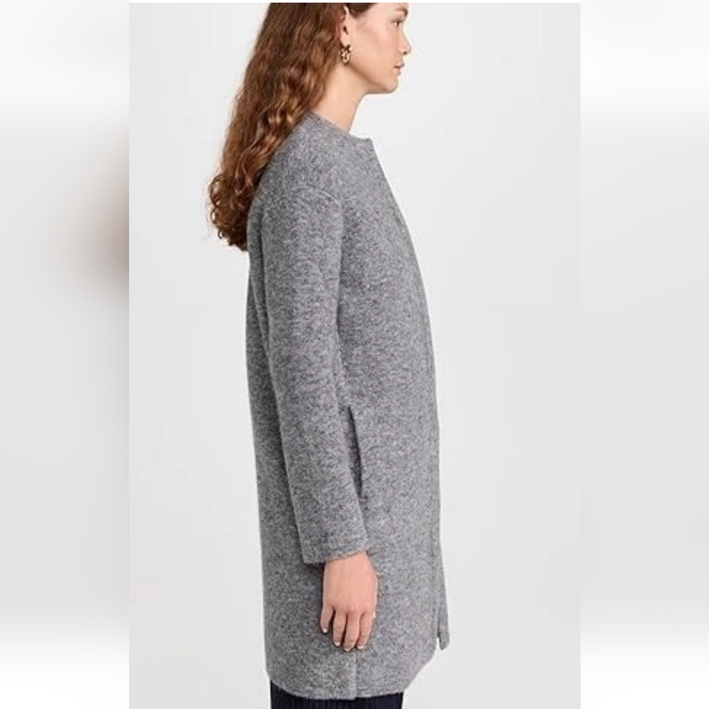 Vince Gray Open-Front Long Cardigan Sweater - Picture 4 of 11